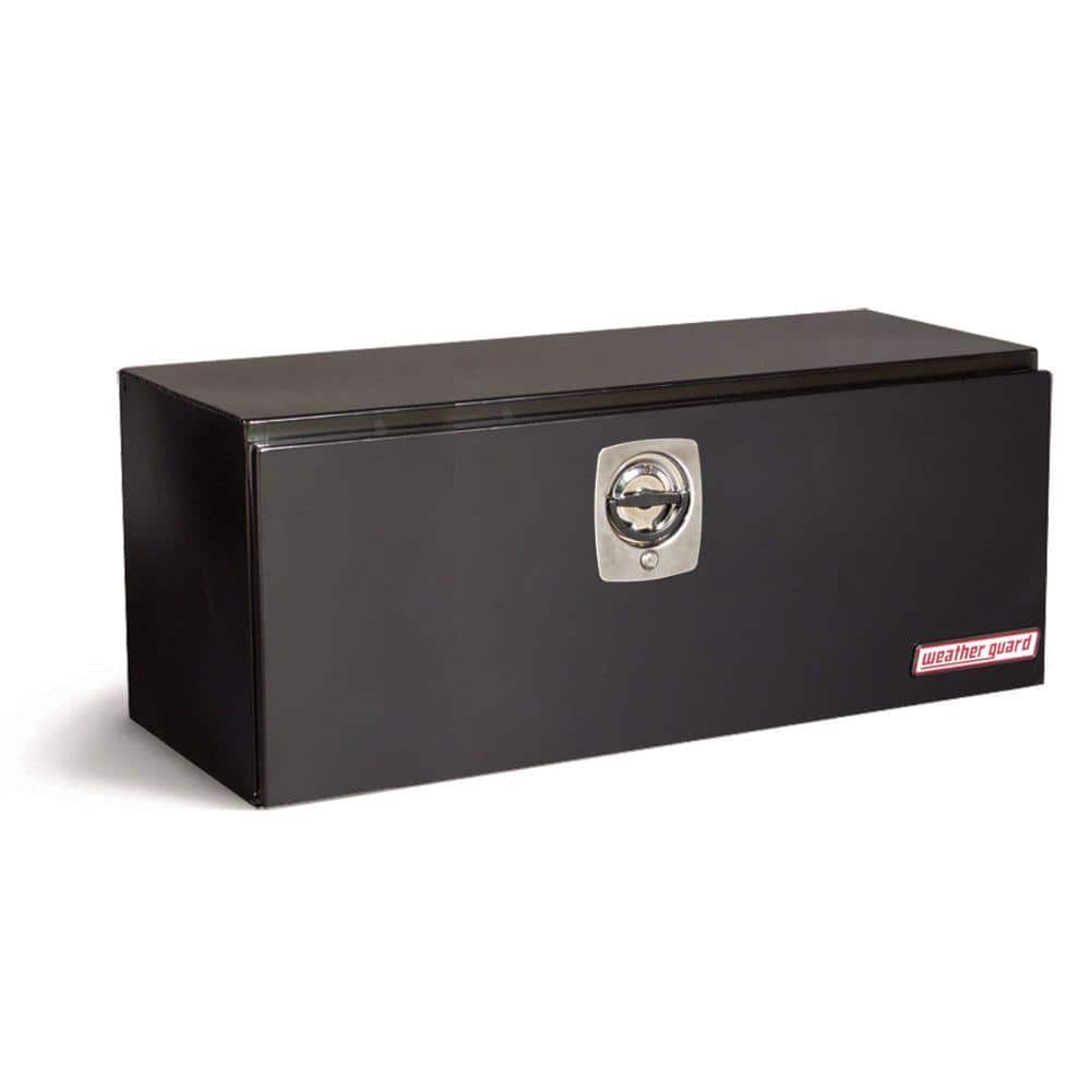 Weather Guard 48.13 Gloss Black Steel Underbody Truck Tool Box 548502 The Home Depot