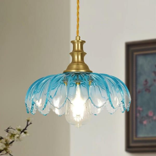 Henveton Jasslynn 60W Gradient Blue Mid-Century Pendant Light with