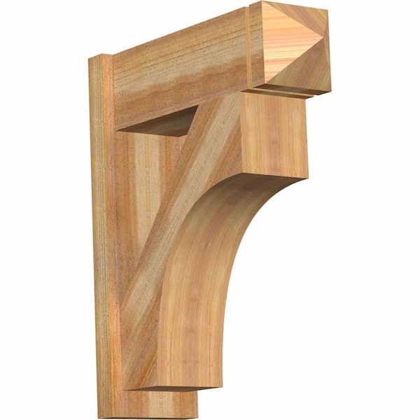 Ekena Millwork 8 in. x 28 in. x 24 in. Westlake Arts and Crafts Rough Sawn Western Red Cedar Outlooker