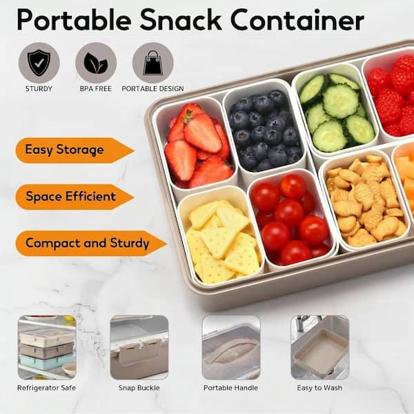 KHKFY Snackle Box 11-in-1 Divided Serving Tray with Stackable