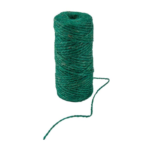 28 Silk Rope & Jute Ball Spray: Green