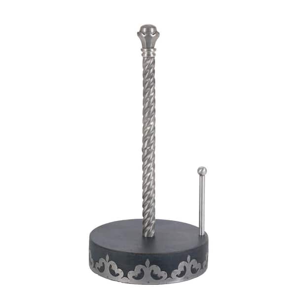 GG COLLECTION Gray-washed metal-inlay paper towel holder