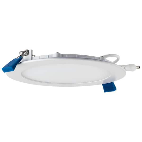 Sunlite 6 in. Canless 4000K New Construction Remodel ENERGY STAR Round Slim Dimmable Integrated LED Recessed Light Kit