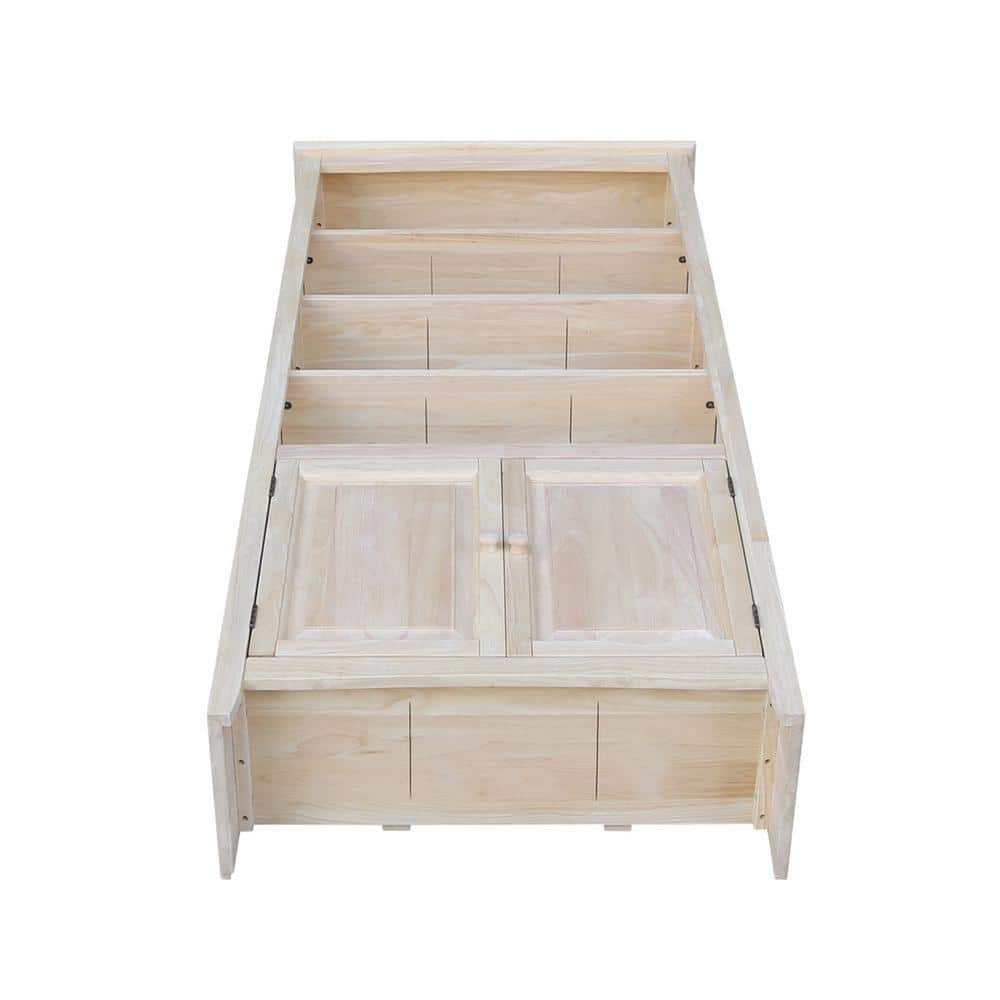 Unfinished Solid Wood 78 Inch Adjustable Shaker Bookcase