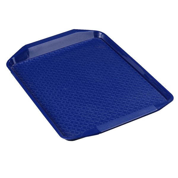 Carlisle 12 in. x 17 in. Polypropylene Serving/Food Court Tray with Handle in Blue (Case of 24)