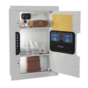 In-Wall Vault with Electronic Lock, Matte White