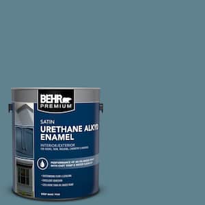 1 gal. #S470-5 Blueprint Urethane Alkyd Satin Enamel Interior/Exterior Paint
