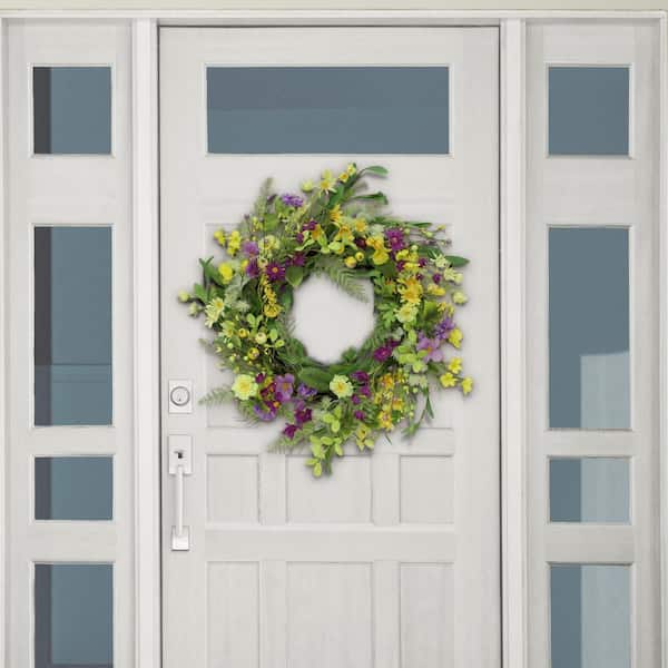 Creamy Beige White Wreath for Front Door, Large All Season, Transitional  Wreath, Summer, Beige Rose, Lambs Ear, Elegant Designer Front Door 