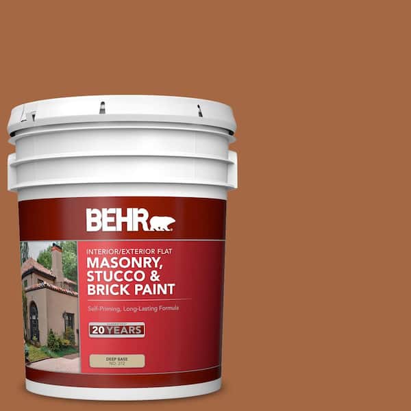5 gal. #PPU3-16 Maple Glaze Flat Interior/Exterior Masonry, Stucco and Brick Paint