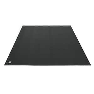 Black 60 in. W x 84 in. L x 7mm T Large Premium Vinyl Gym Flooring Mat Heavy-Duty Workout Mat Covers 35 sq. ft.