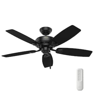 Sea Wind 48 in. Indoor/Outdoor Matte Black Ceiling Fan with Remote