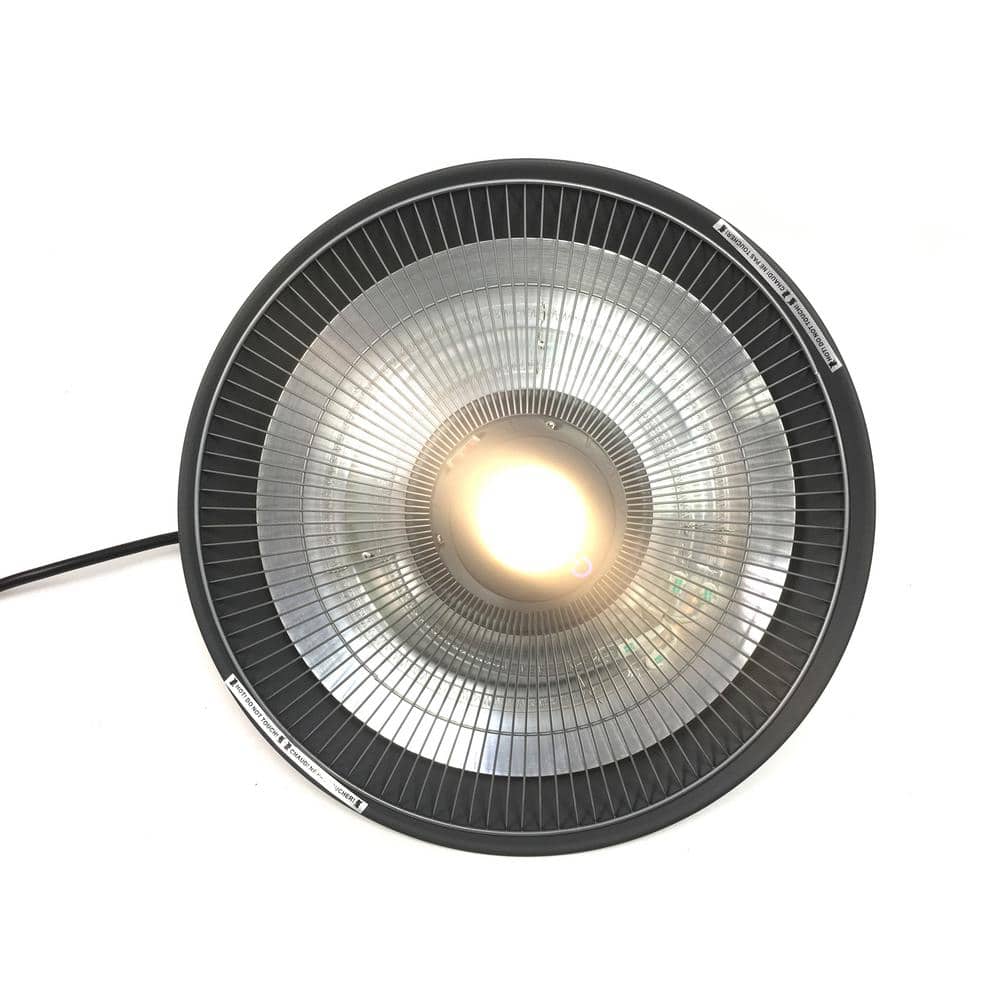 Silver Infrared Electric Hanging Outdoor Heater with Remote