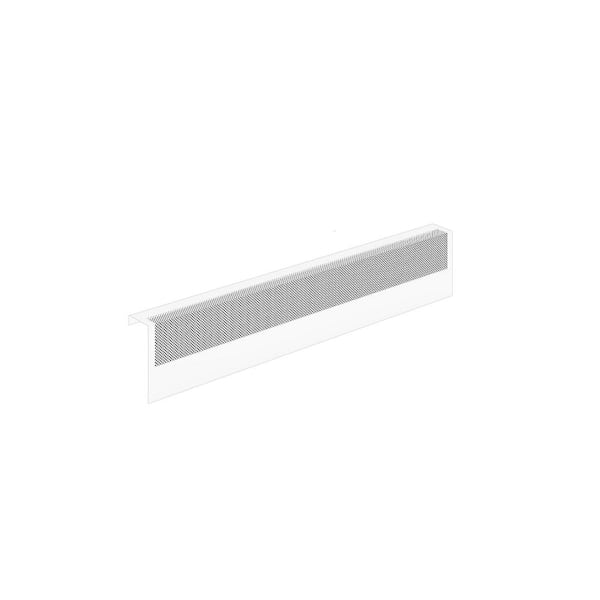 Basic Series 3 ft. Galvanized Steel Easy Slip-On Baseboard Heater Cover in White