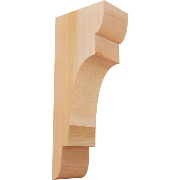 Ekena Millwork 3-1/2 in. x 6 in. x 14 in. Western Red Cedar New Brighton Smooth Corbel