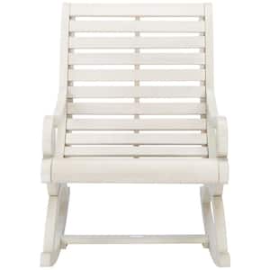 Sonora White Eucalyptus Wood Outdoor Rocking Chair without Cushion