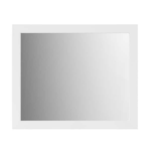 Sun 36 in. W x 30 in. H Rectangular Framed Versatile Wall Bathroom Vanity Mirror in Matte White