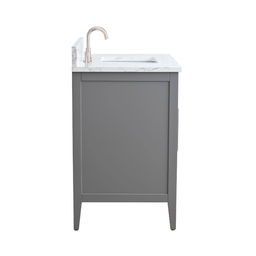 Cashmere Gray 36" Single Bathroom Vanity with Marble Countertop
