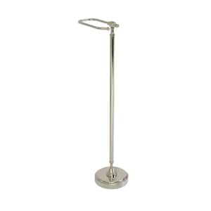 Retro Wave Collection Free Standing Toilet Tissue Holder in Polished Nickel