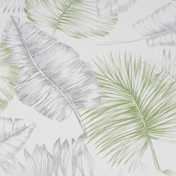 Superfresco Easy Daintree Green and Silver Strippable Removable Wallpaper