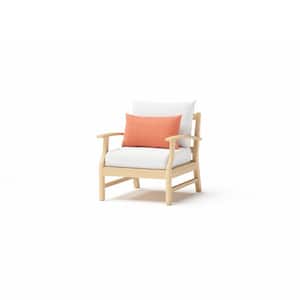 Kooper 5-Piece Wood Patio Club Chair and Ottoman Set with Sunbrella Cast Coral Cushions