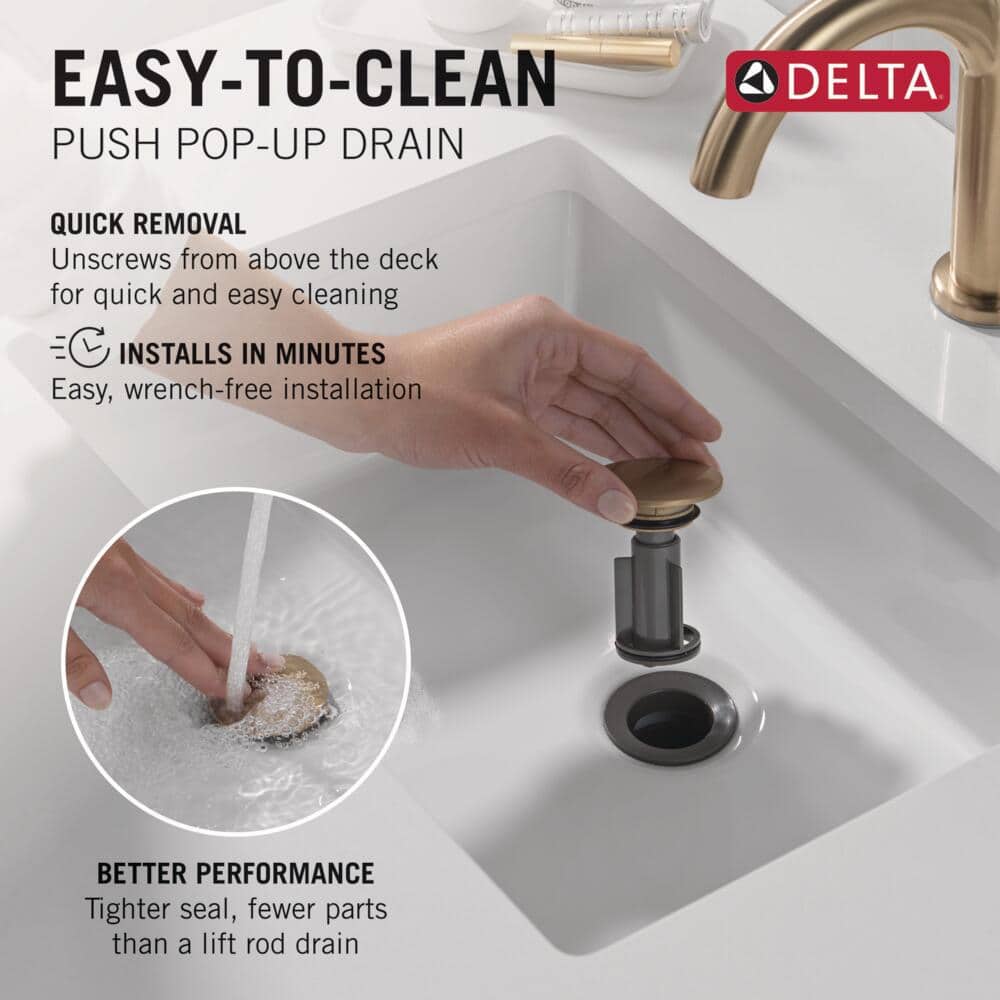 Nicoli Champagne Bronze Single Hole Transitional Bathroom Faucet