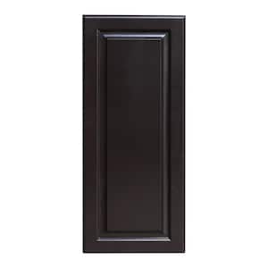 Newport Ready to Assemble 15x36x12 in. 1-Door Wall Cabinet with 2-Shelves in Dark Espresso