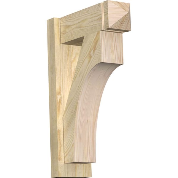 Ekena Millwork 6 in. x 24 in. x 16 in. Douglas Fir Westlake Arts and Crafts Rough Sawn Outlooker