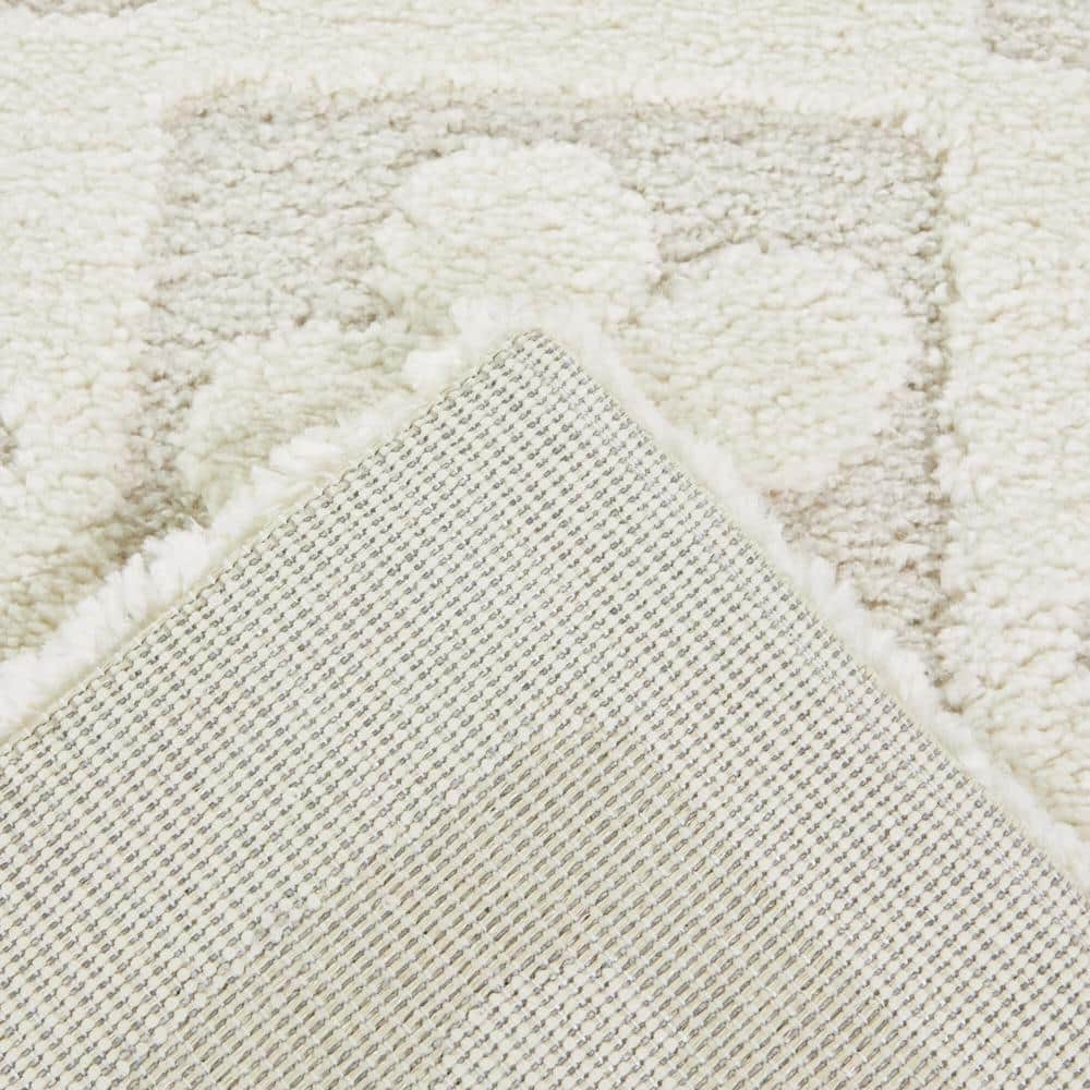 Alyson Gray Floral Synthetic Kids' Area Rug 5'3" x 7'