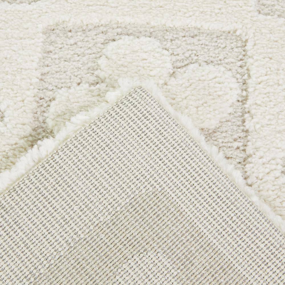 Gray and Off-White Rectangular Synthetic Kids' Rug