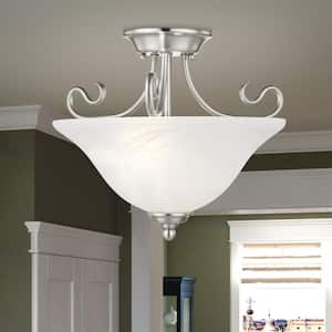 Garrett 2 Light Brushed Nickel Flush Mount