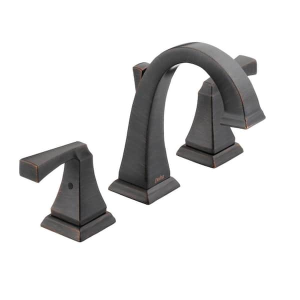 Delta Dryden 8 in. Widespread 2-Handle Bathroom Faucet with Metal Drain ...