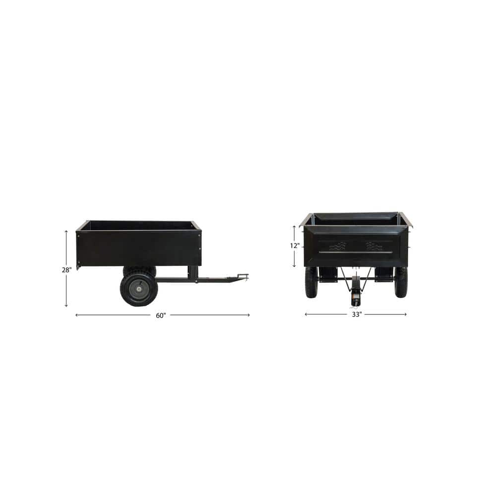 Agri-Fab Black Steel 350 lb Tow Behind Utility Cart