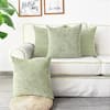 Outdoor Cozy Throw Pillow Covers Cases for Couch Sofa Home Decoration Solid  Dyed Soft Chenille Dusty Pink (4-Pack) B0C1MNTFQP - The Home Depot