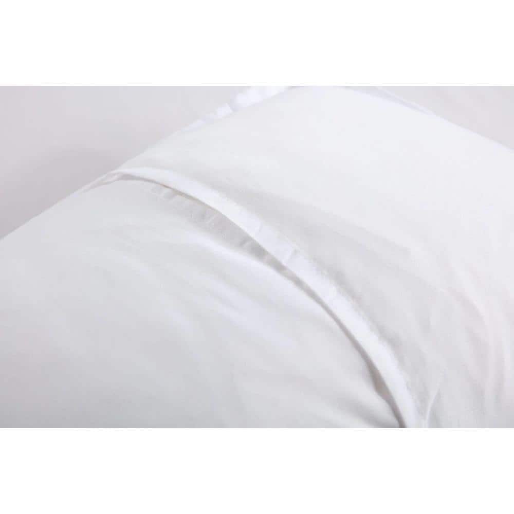 White Embroidered Polyester King Size Pillow Shams