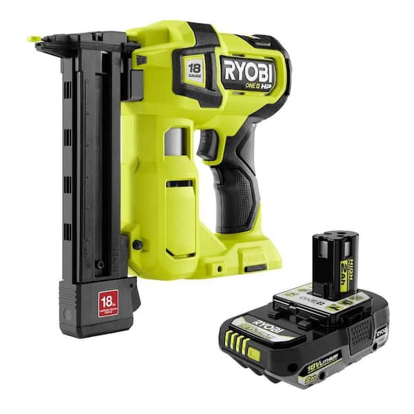 ONE+ HP 18V Brushless Cordless 18-Gauge Narrow Crown Stapler with FREE 2.0 Ah HIGH PERFORMANCE Battery