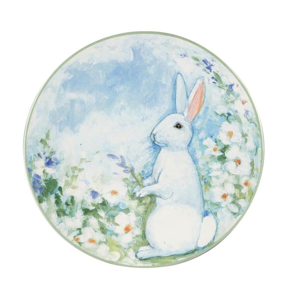 Set 3 Easter Mesa International Small Ceramic Plates 7.5” Rabbits sale Chicken Eggs