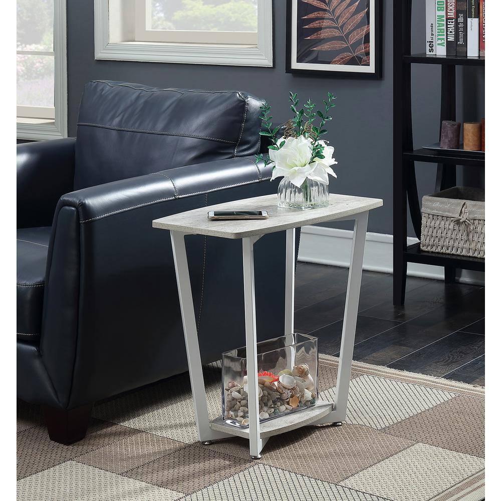 Urban Industrial Graystone 24" Stone and Metal End Table