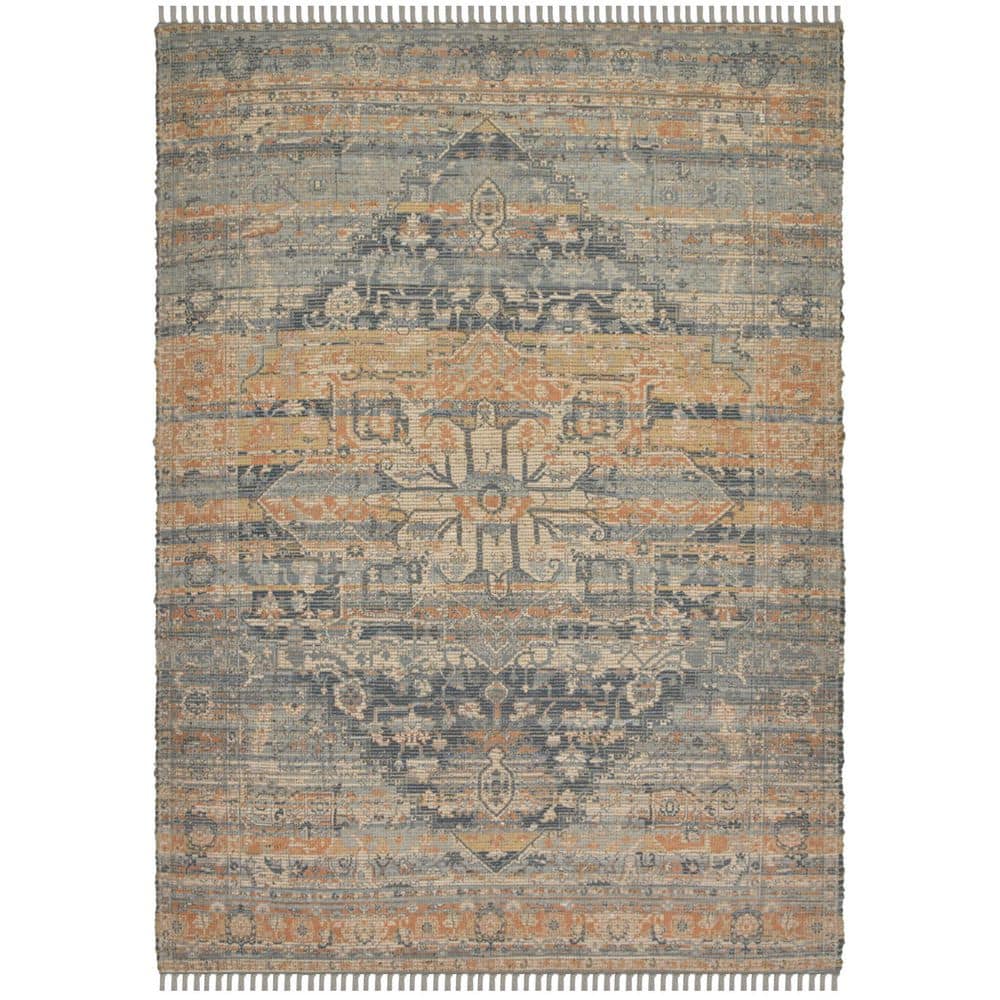 4 ft. x 6 ft. Orange Beige And Gray Oriental Hand Woven Area Rug With Fringe price history on PriceWatchPro