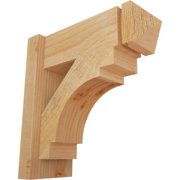 Ekena Millwork 6 in. x 16 in. x 16 in. Merced Arts and Crafts Rough Sawn Douglas Fir Outlooker