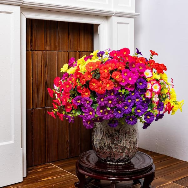 Afoxsos 4.33 in. H 16 Bundles Artificial Morning Glory