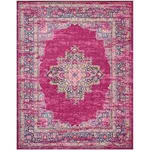 Passion Fuchsia 8 ft. x 10 ft. Persian Vintage Area Rug
