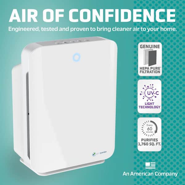 GermGuardian AC9400W Hi-Performance Console Air Purifier with HEPA Filter,  Odor Control & Air Quality Sensor, Large Room – GuardianTechnologies