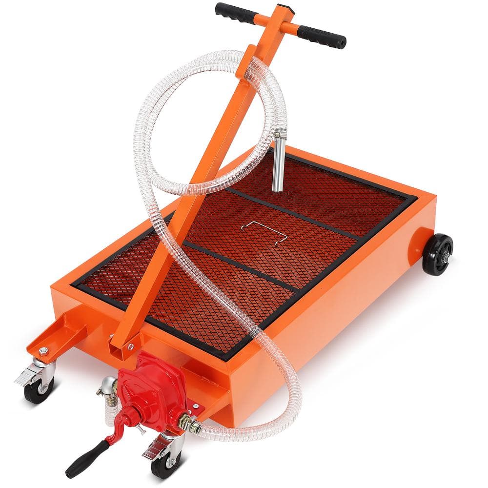 15 Gallon Orange Heavy Duty Low Profile Manual Oil Drain Pan Cart with Hose and Folding Handle price history on PriceWatchPro