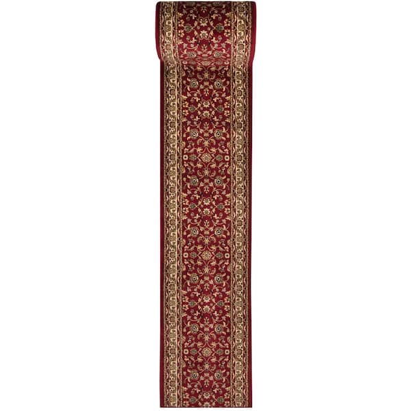 TrafficMaster Marash Red 26 in. W x 600 in. L Stair Runner Rug (Covers 110 Sq. Ft.)