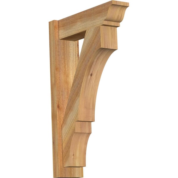Ekena Millwork 6 in. x 32 in. x 20 in. Western Red Cedar Balboa Traditional Rough Sawn Outlooker