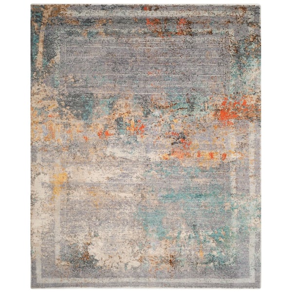 Centennial 10 ft. x 14 ft. Multi Distressed Abstract Area Rug