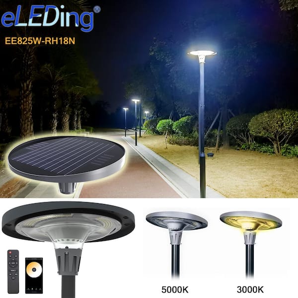 eLEDing Solar 20W RGB LED UFO APP Post Light Commercial