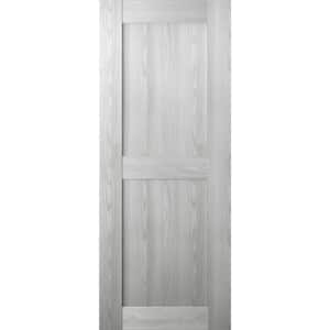 30 in. W x 80 in. H x 1-3/4 in. D 1-Panel Solid Core Vona Ribeira Ash Prefinished Wood Interior Door Slab