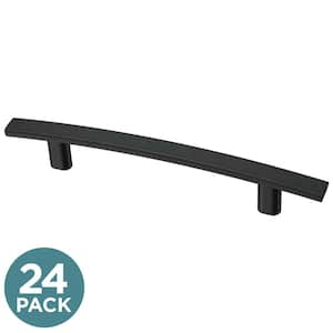 Arch 4 in. (102 mm) Classic Matte Black Cabinet Drawer Bar Pulls (24-Pack)