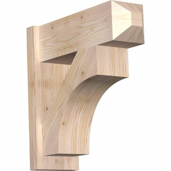 Ekena Millwork 8 in. x 22 in. x 22 in. Westlake Craftsman Smooth Douglas Fir Outlooker